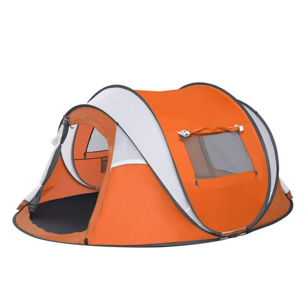 4 TENTS 2-person Instant Automatic Pop Up Backpacking Camping Hiking Orange wBag